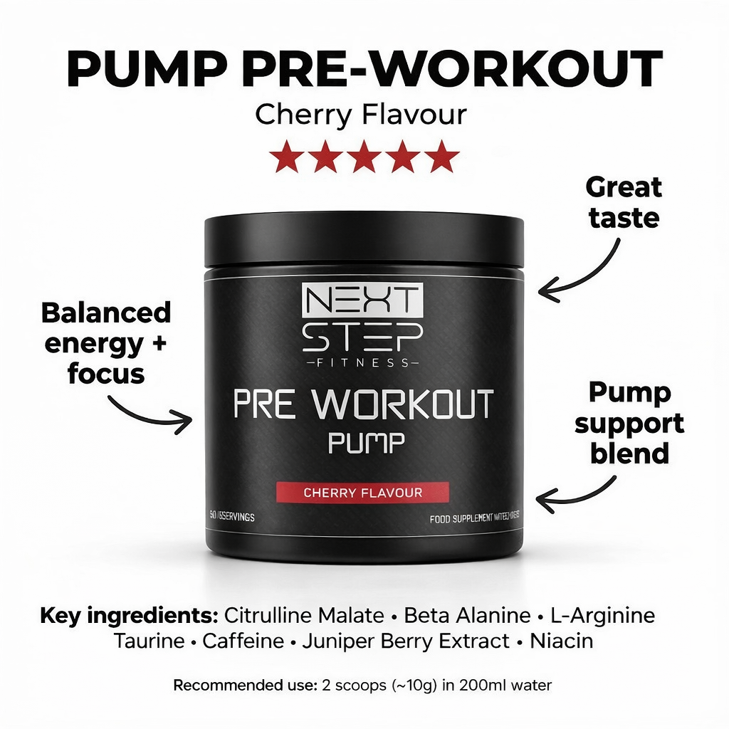 Nextstepfitness - Pump Pre workout - Cherry - 300g
