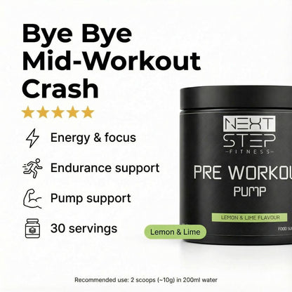 Nextstepfitness - Pump Pre workout - Lemon and Lime - 300g